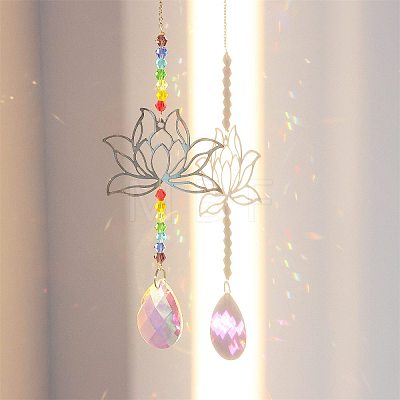 Alloy Lotus Hanging Ornaments PW-WG6C8DB-01-1