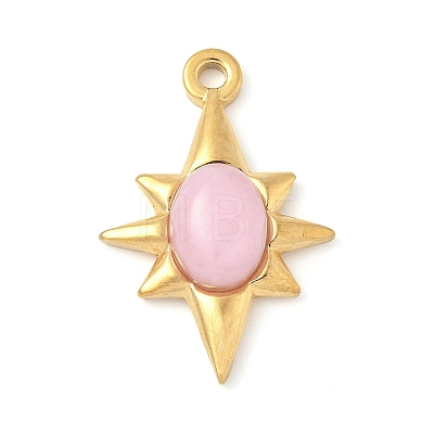 Dyed Synthetic Rose Quartz Pendants LS-STAS-R162-05G-02-1-1