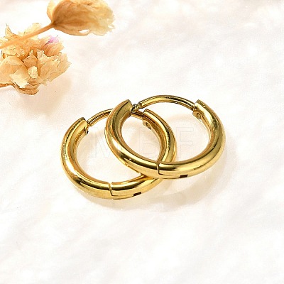 304 Stainless Steel Hoop Earrings for Women EJEW-M068-15K-G-1