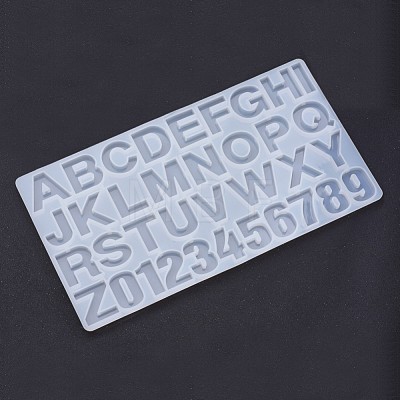Number and Letter Design DIY Silicone Molds AJEW-P042-03-1