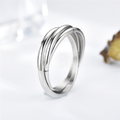 Titanium Steel Trinity Interlocking Finger Rings FS-WG6D755-04-1