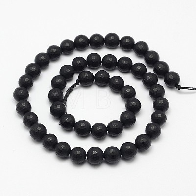 Natural Black Agate Beads Strands G-D710-6mm-06-1