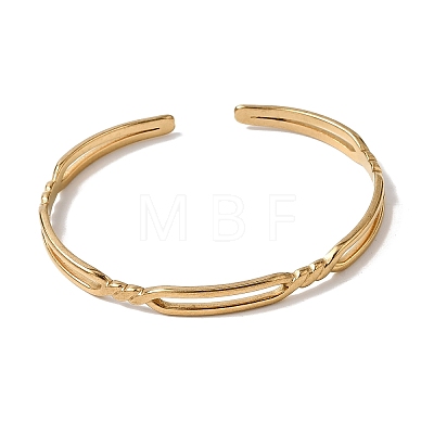 304 Stainless Steel Cuff Bangles for Women LS-BJEW-H635-02G-1