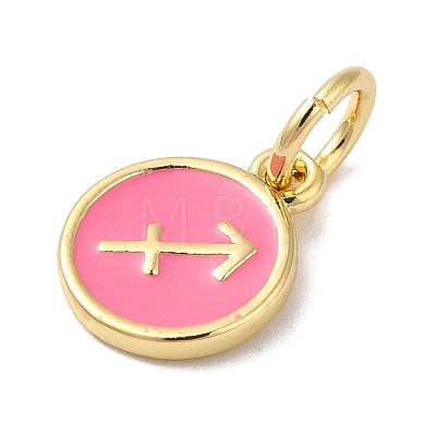 Real 18K Gold Plated Brass Enamel Charms KK-L216-001G-C04-1