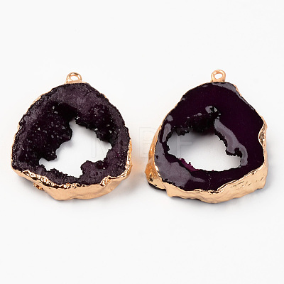 Druzy Resin Pendants RESI-R428-024C-1