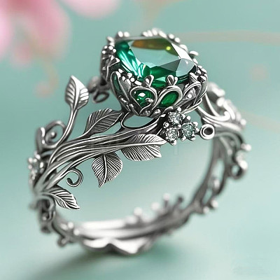 Zinc Alloy & Rhinestone Finger Rings FS-WG73E81-13-1