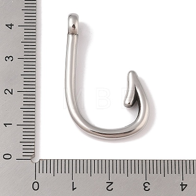 Non-Tarnish 304 Stainless Steel Hook Clasps STAS-C109-10P-1