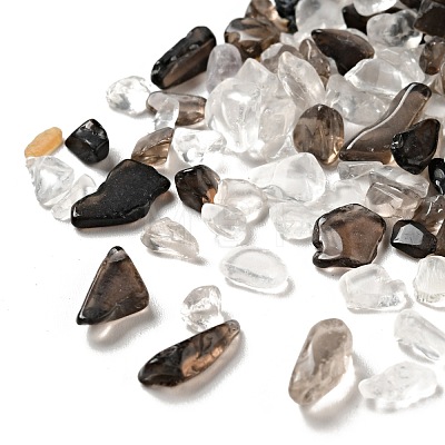 Natural Quartz Crystal & Smoky Quartz Beads G-D472-06-1