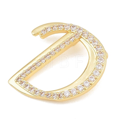 Brass Micro Pave Clear Cubic Zirconia Pendants CU-CBA8481-01G-D-1