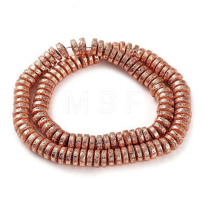 Electroplated Natural Lava Rock Beads Strands G-I360-A03-03-1