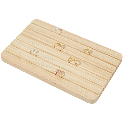 Rectangle Wood Earring Display Card Stands ODIS-WH20008-07A-1