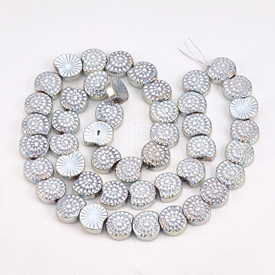 Electroplate Non-magnetic Synthetic Hematite Beads Strands G-T061-168-1
