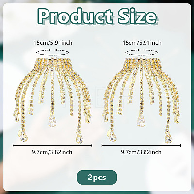 2Pcs Iron Rhinestone Glass Wine Glass Charms HJEW-OC00383-1