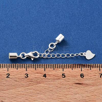 925 Sterling Silver Curb Chain Extender STER-G039-04A-S-1