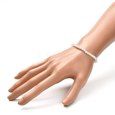 Faceted Glass Rondelle Beads Stretch Bracelet for Kid BJEW-JB06807-14-1