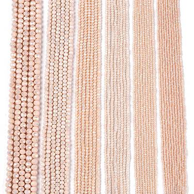 Electroplate Glass Beads Strands EGLA-A044-P6mm-B05-1