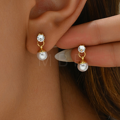 Fashionable and Cute Casual Stud Earrings with Zirconia for Women YY4500-1-1