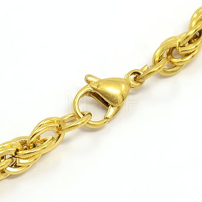 Fashionable 304 Stainless Steel Rope Chain Bracelet Making X-STAS-A028-B054G-1