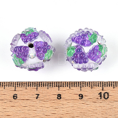 Fruit Round Resin Beads RESI-T059-03B-1