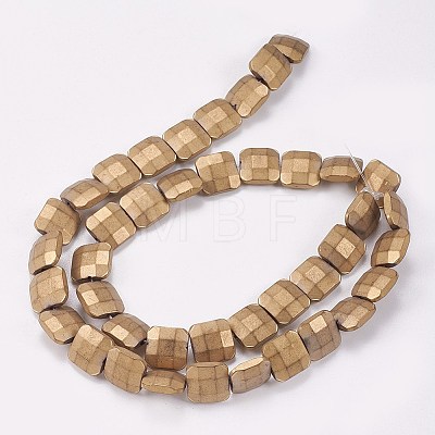 Electroplated Non-magnetic Synthetic Hematite Beads Strands G-P367-B09-1