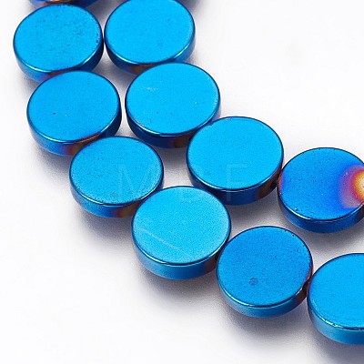Electroplated Non-magnetic Synthetic Hematite Beads Strands G-P392-S05-1