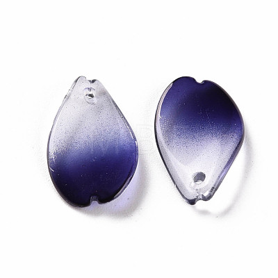 Two Tone Transparent Spray Painted Glass Pendants GLAA-S190-014D-01-1
