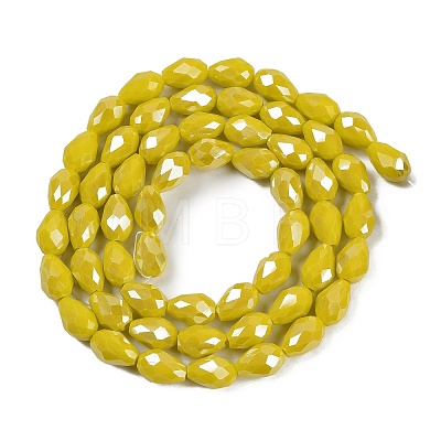 Opaque Solid Color Electroplate Glass Beads Strands LS-EGLA-N013-P6mm-B06-1