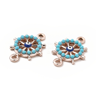 Alloy Enamel Connector Charms FIND-H039-07RG-1