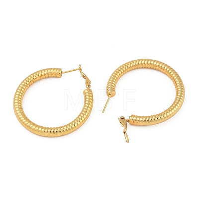 PVD Vacuum Plating 201 Stainless Steel Hoop Earrings EJEW-I309-63A-G-1