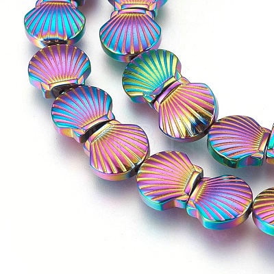 Electroplated Non-magnetic Synthetic Hematite Beads Strands G-P392-L01-1