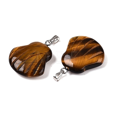 Natural Tiger Eye Pendants G-T138-208I-1
