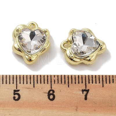 Rack Plating Alloy Rhinestone Charms PALLOY-F311-23G-01-1