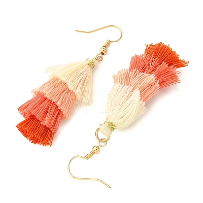 Colorful Tassel Pendants Dangle Earrings for Women EJEW-JE06110-1