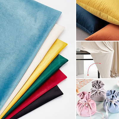 Velvet Cloth Sofa Fabric DIY-WH0056-48C-1