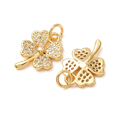 Brass Micro Pave Cubic Zirconia Pendants CU-CBA2F11-20D-G-1