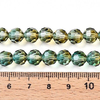 Baking Paint Transparent Glass Beads Strands DGLA-A035-T8mm-A08-1