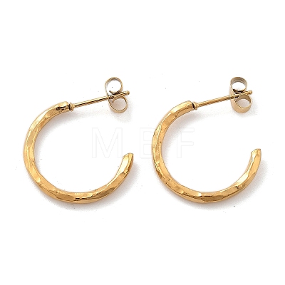 304 Stainless Steel C-Shaped Stud Earrings EJEW-R017-04G-01-1