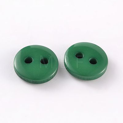 2-Hole Flat Round Resin Sewing Buttons for Costume Design BUTT-E119-36L-14-1