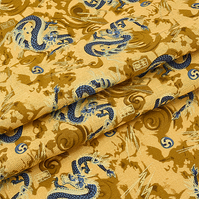 Dragon Pattern Cotton Fabric DIY-WH0579-96C-1