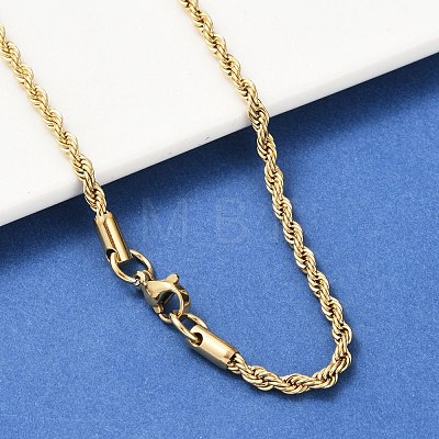 304 Stainless Steel Rope Chain Necklaces X-NJEW-F226-03G-04-1