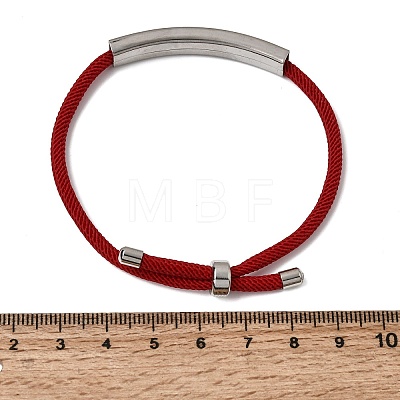 Round Nylon Milan Cord Slider Bracelet Making BJEW-L722-01P-16-1