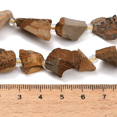 Raw Rough Natural Picture Jasper Beads Strands GG-CBA0B77-A08-01-1