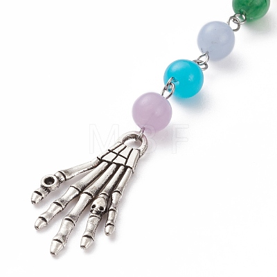 Tibetan Style Alloy Bookmarks for Halloween's Day AJEW-JK00165-01-1