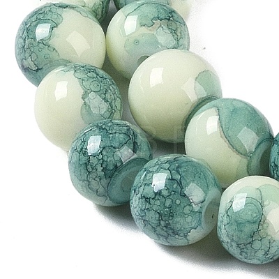 Baking Paint Glass Bead Strands GLAA-H031-01A-07-1