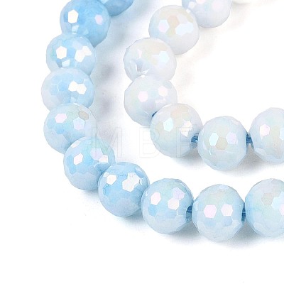 Anti-Tarnish Electroplate Glass Beads Strands GLAA-N056-6mm-10-1