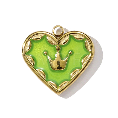 304 Stainless Steel Enamel Pendants STAS-OY001-96G-1
