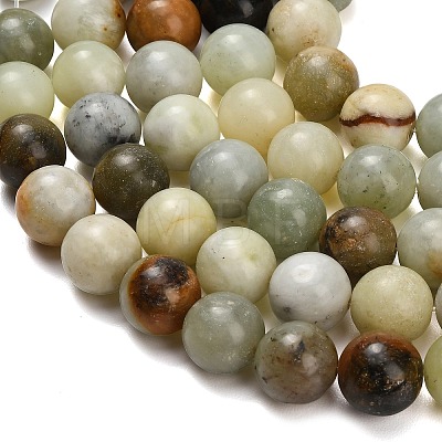 Natural Butter Jade Beads Strands G-C289-B03-14mm-1