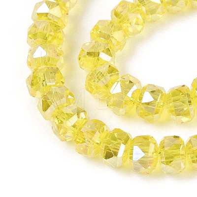 Electroplate Transparent Glass Beads Strands EGLA-N022-04A-D19-1