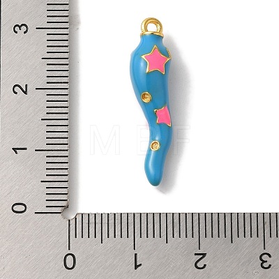 Rack Plating Brass Enamel Pendants KK-A229-29G-05-1