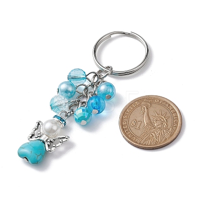 Synthetic Turquoise Keychains KEYC-JKC00740-1
